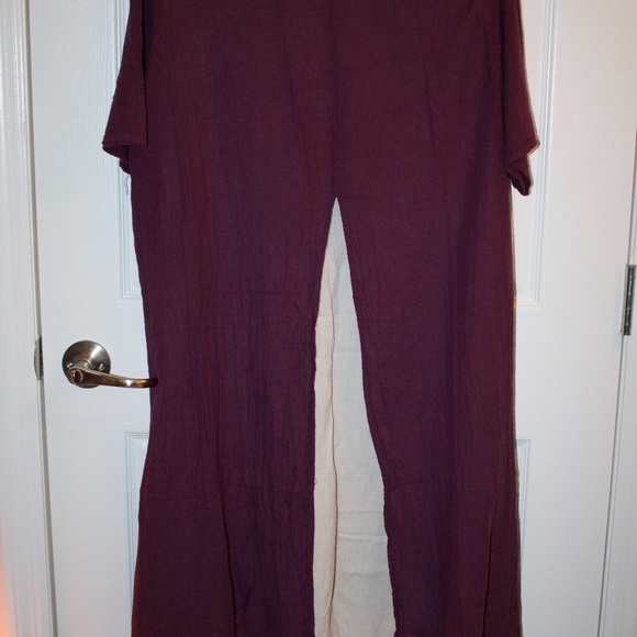 flowy two piece white dress w purple cover up - Picture 2 of 2